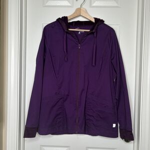 Butter Soft Eggplant Purple Scrub Jacket Size Large